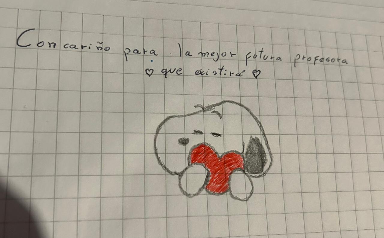 Dedicatoria hecha a mano
